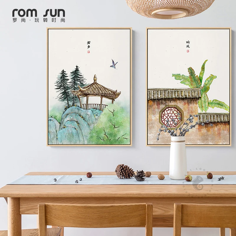 

Japan Style Elegant Watercolor Plant Flower Happy Life Painting Wall Art Pictures Girl Cute For Living Room Antiquity Home Decor