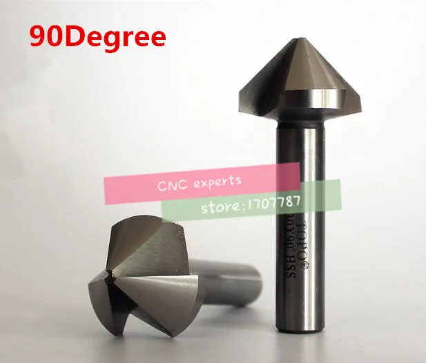 

Free shipping 1pcs 6.3~50mm 90 Degree 3 Flute HSS Chamfer Chamfering End Mill Cutter Bit