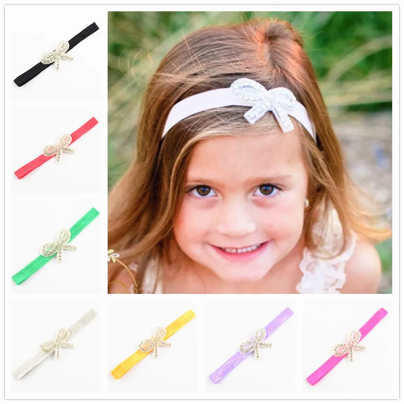 

10 pcs/lot , Rhinestone bow headband, photography prop