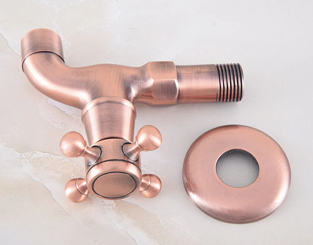 Antique Red Copper Brass Single Cross Handle Bathroom Mop Pool Faucet /Garden Water Tap / Laundry Sink Taps mav330 | Обустройство
