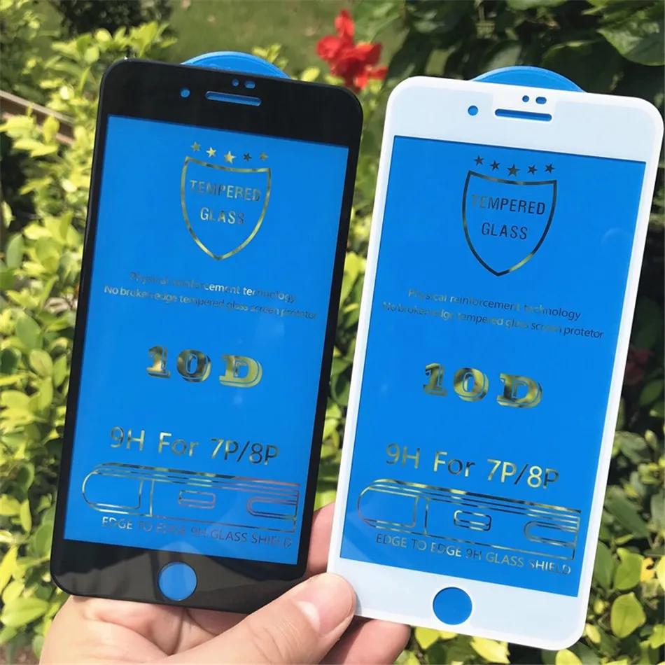 KERTLIYCDA Оригинальное 10D Защитное стекло для iPhone 6 6s 7 8 Plus закаленное защитное экрана