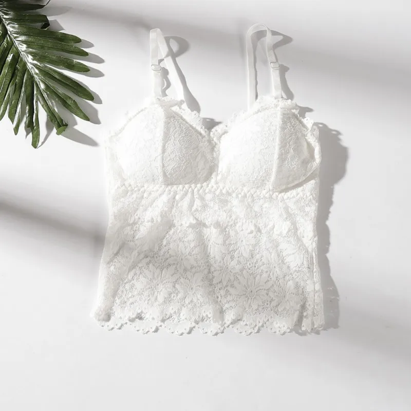 Женские мягкие съемные топы с v-образным вырезом летние кружевные сетчатые Топы |