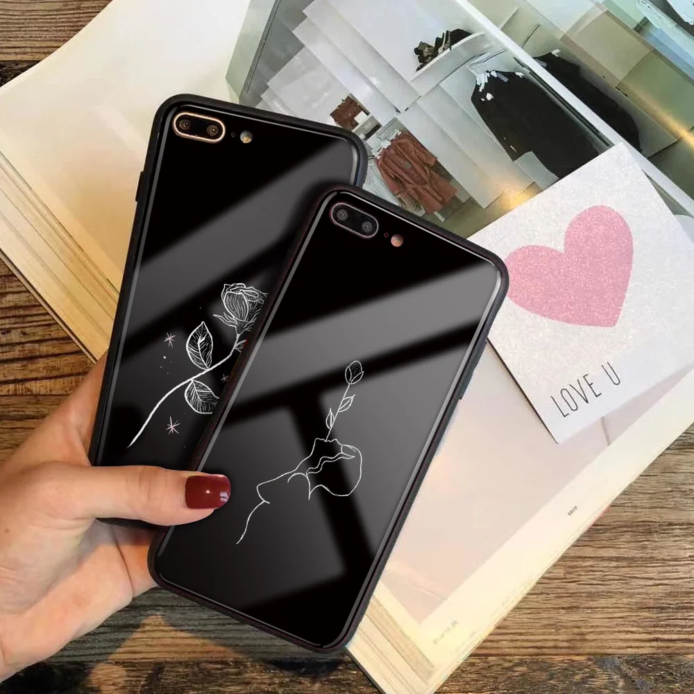 Заказной стеклянный чехол для телефона для iphone 11ProMax X 10 7 Plus 6s 6 capa DIY чехол из закаленного стекла для телефона для iphone XS 8 MAX XR 5 Simple