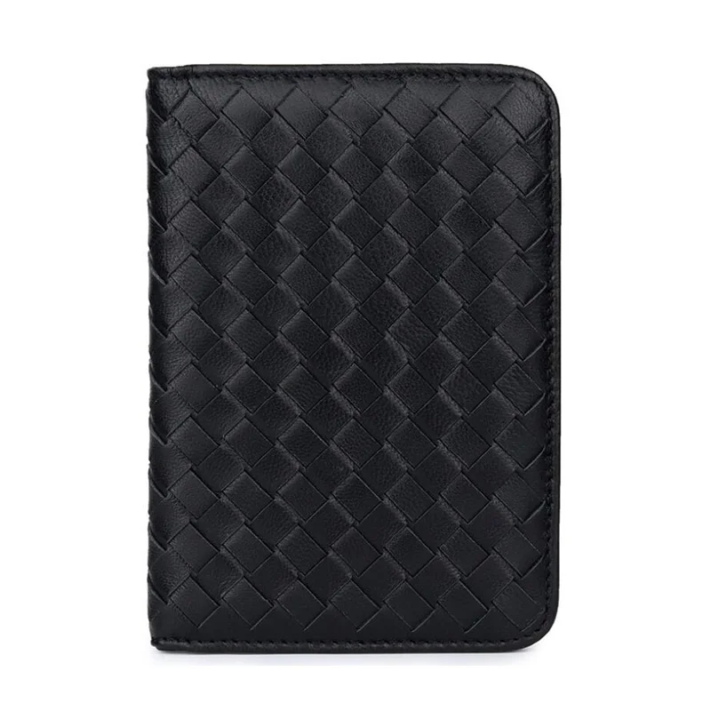 

Luxury sheepskin leather Passport Holder Passport Cover weave leather card holder money wallet passport sleeve