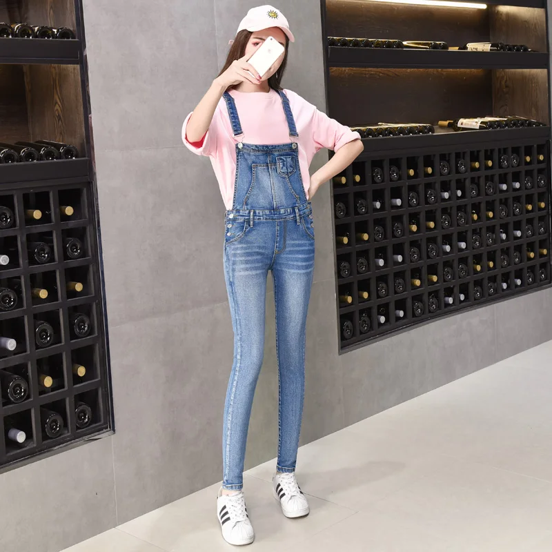 Женские рваные джинсовые комбинезоны 2018 повседневный сексуальный эластичный