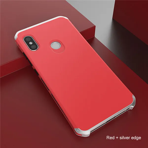 Red Silver Металлический чехол для Xiaomi redmi note 5, чехол, противоударный, броня, алюминиевая рамка, Жесткий ПК, чехол для телефона redmi note 5 pro, чехол Note5, Fundas - Цвет: Red Silver