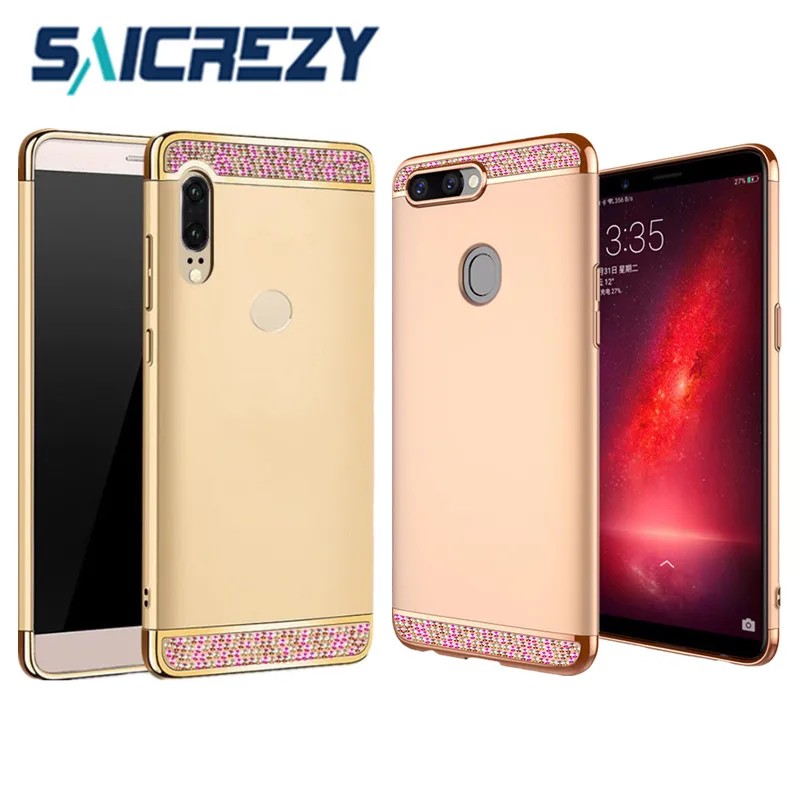 Цветной Кристальный чехол для Huawei Y9 2019 ударопрочный Жесткий ПК силиконовый Y5 Y6 Y7