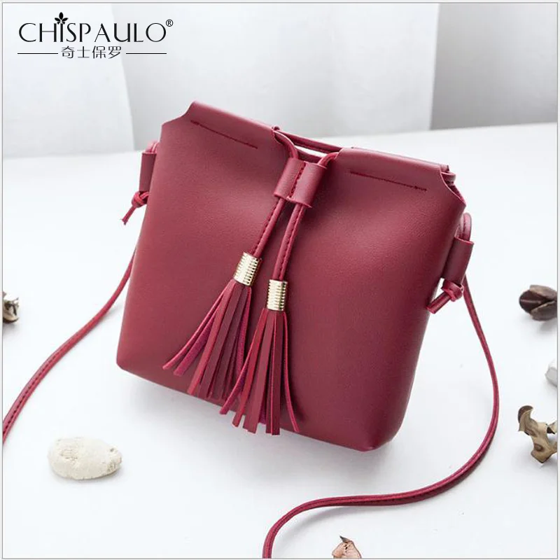 CHISPAULO Brand 2019 New Fashion Bag Women Bags PU Leather designer Lady Crossbody tassel Shoulder | Багаж и сумки