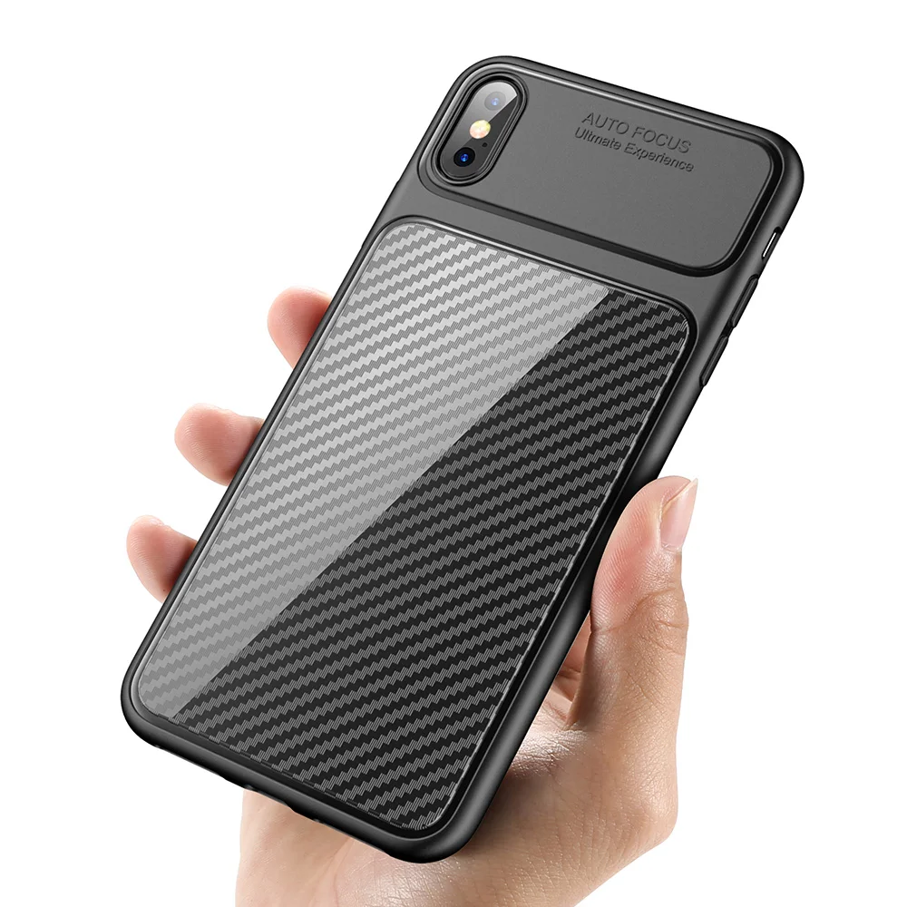 KISSCASE Case For iPhone 6 Plus S 6S Luxury Fiber Carbon Mirror Cases 7 8 XS Max XR 5S Capinhas Coque |