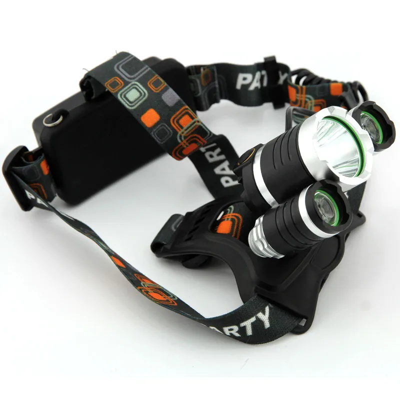 Продвижение RJ3000 6000LM XML T6 + 2R5 3LED головной светильник налобный фонарь рыбной ловли