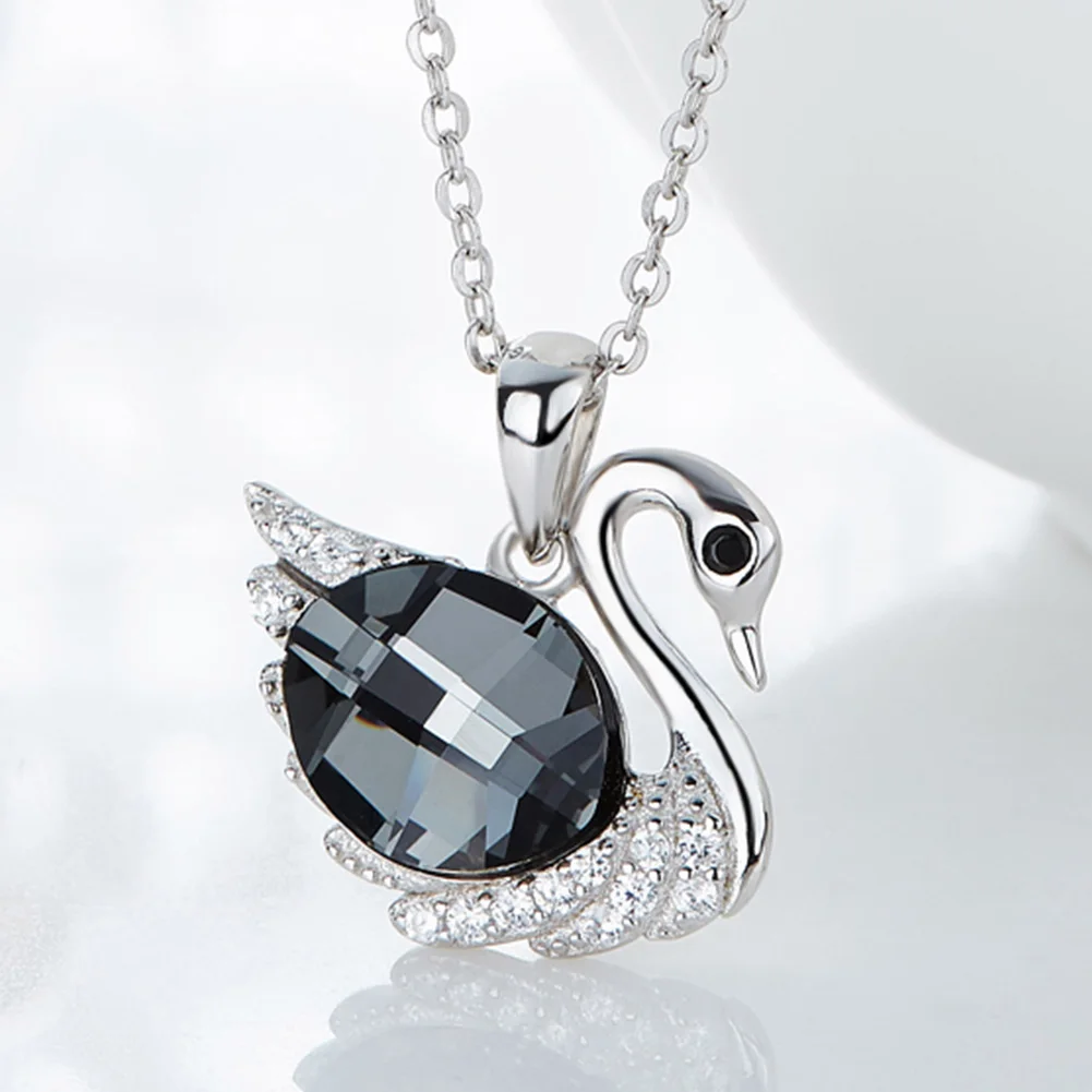 Heezen элегантное ожерелье с подвеской в форме черного лебедя модное ювелирное