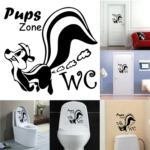 Забавные наклейки для туалета с изображением белки WC diy adesivos de paredes дома