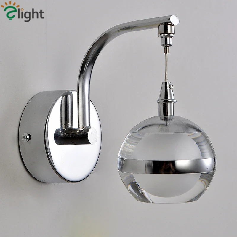 Современная простая акриловая светодиодная настенная лампа с шариками