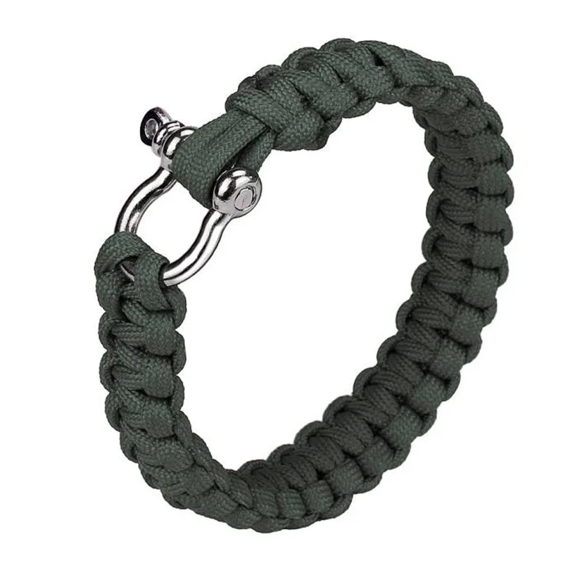 Браслет с цинком открытый Паракорд сплав выживания дужки бантом веревка для