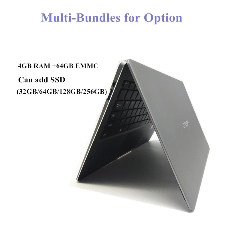 1920X1080P FHD Windows10 System Meatl case 14.1inch 6GB+64GB EMMC+SSD Apollo Lake N3450 Long Endurance Laptop Notebook Computer on.1920X1080P FHD Windows10 Система Металлический корпус 14,1-дюймовый ноутбук с 6 ГБ ОЗУ и 64 ГБ EMMC+SSD, Apollo Lake N3450, 