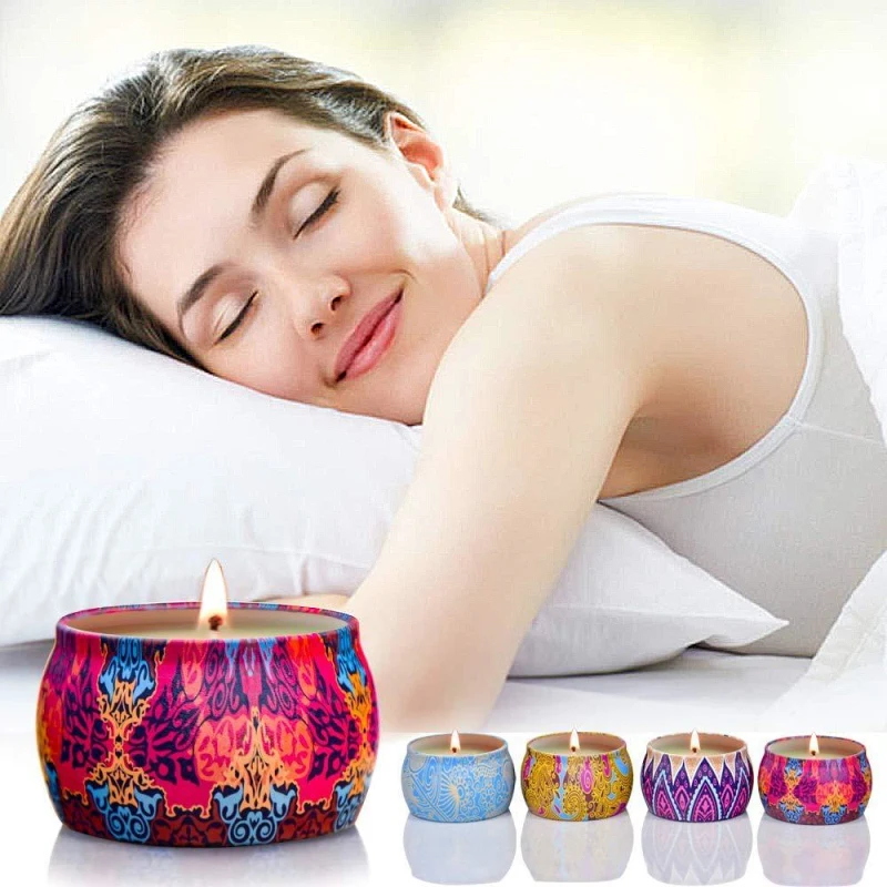 4 шт. набор канделей Profumate Regalo Naturale Di Soia Cera Bougie Senza Fumo Aromaterapia Candele декоративный набор экологичный
