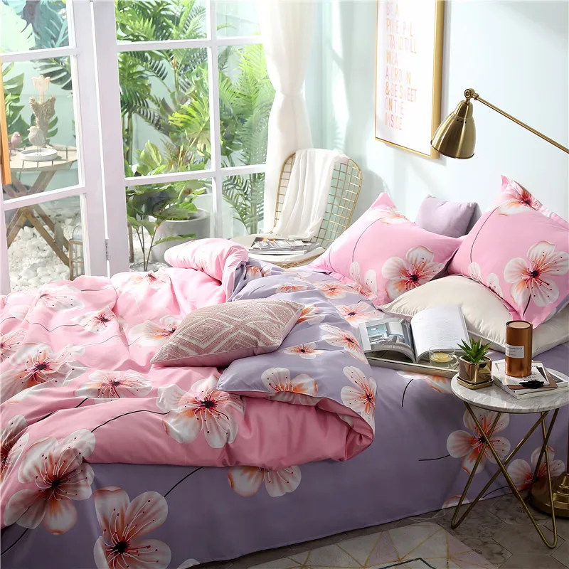 Slowdream акварель цветок розовый Постельное белье элегантный Утешитель
