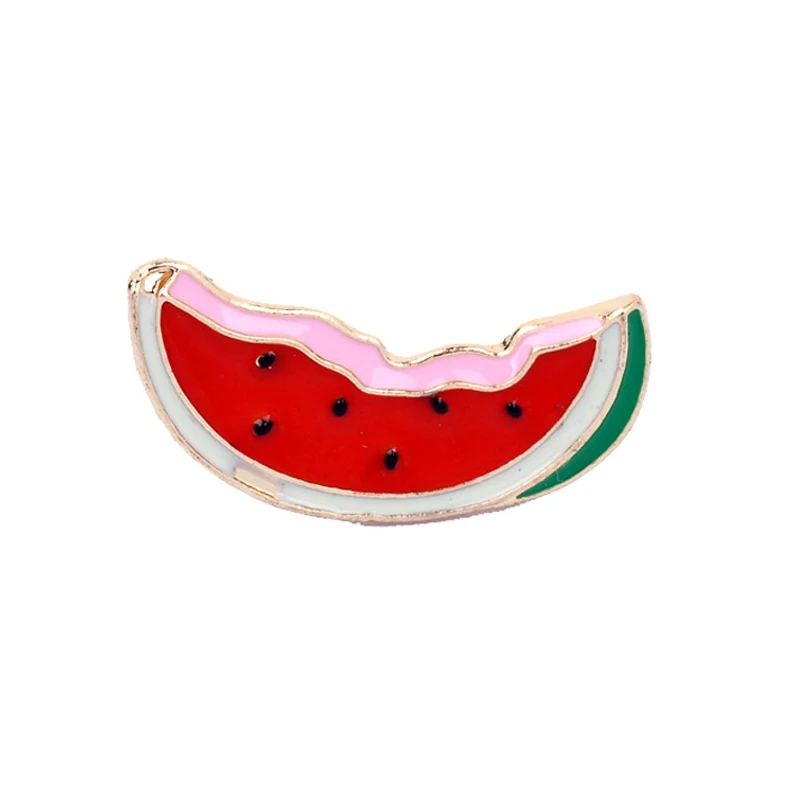 watermelon 5 12 стилей, Винтажная брошь с фруктами, арбуз, клубника, эмаль, значок, вишня, броши для женщин, ювелирные изделия, мужские аксессуары, булавки, подарок - Окраска металла: watermelon 5