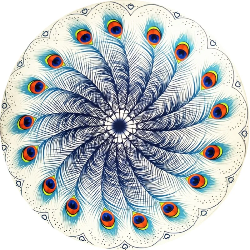 Круглый мандала пляжное полотенце из шифона ткань печатный Коврик для йоги