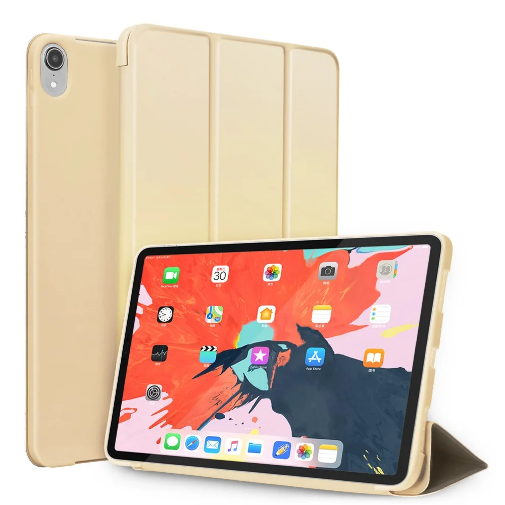 For Apple iPad Pro 11 Smart Cover PU Leather + Soft Back Stand Magnetic Auto Wake/Sleep Tablet Silicon Case | Компьютеры и офис