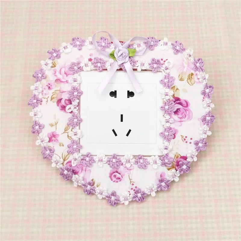 Лидер продаж 2 шт. Ткань Красочные цветы Кружево переключатель Наклейки дома