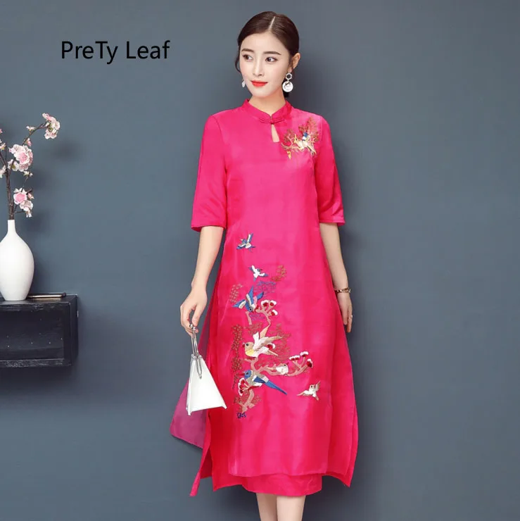 2018 из органзы с вышивкой свободное платье | Женская одежда