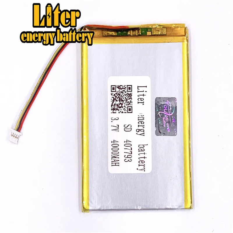 Штепсельная Вилка 1 0-4 P 3 7 V 407793 4000mah фабрика высокое качество литий-полимерная