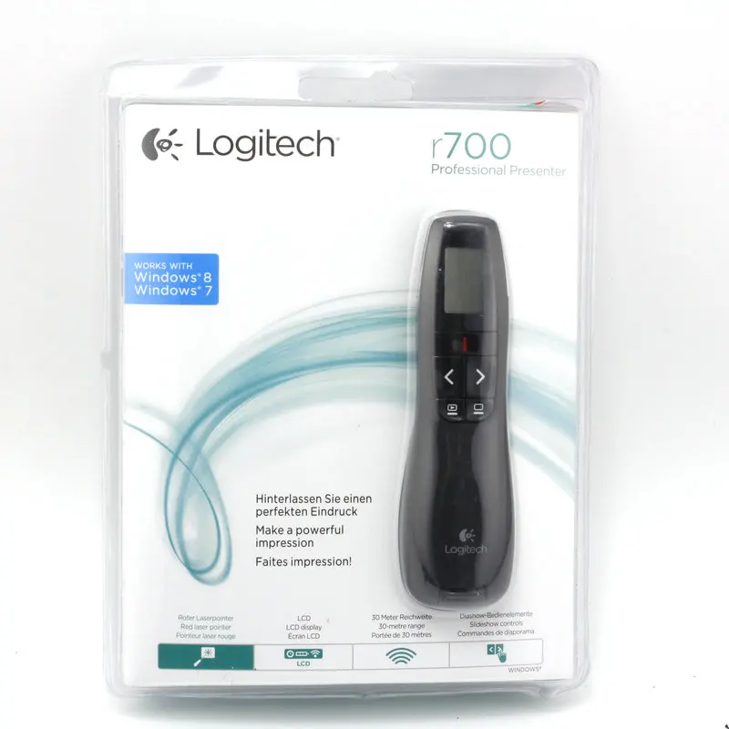 Logitech R700 2 4 ГГц дистанционное управление поворот страниц красные Лазерные указки
