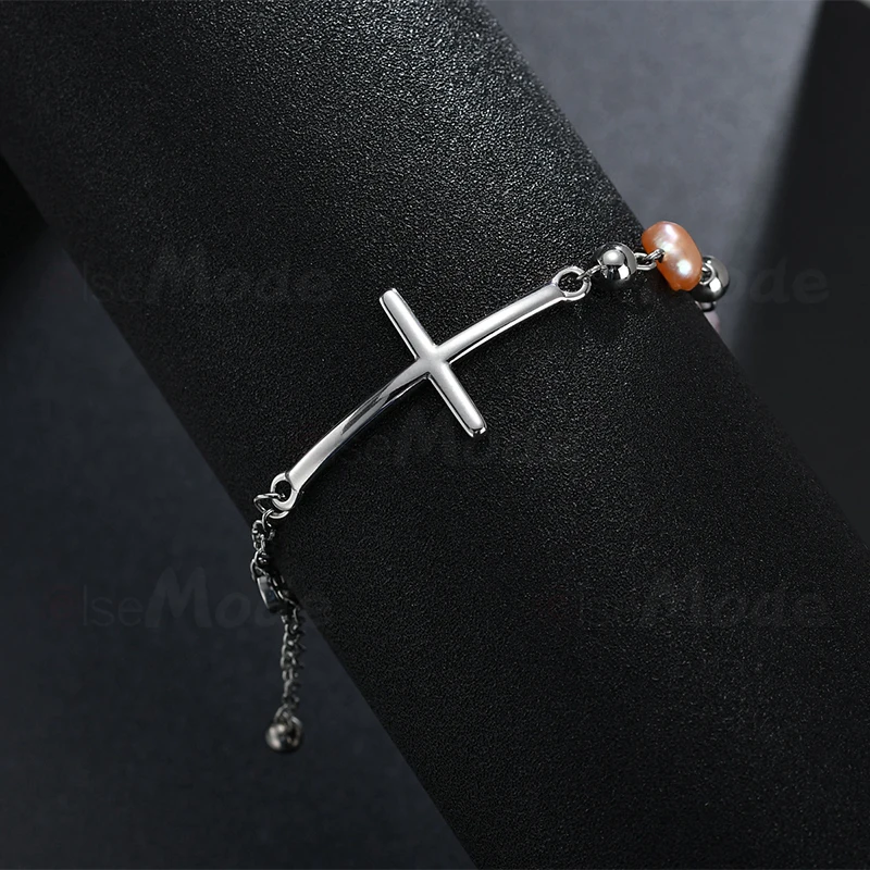 Браслеты ELSEMODE с этнической короной и крестом христианские браслеты-цепочки