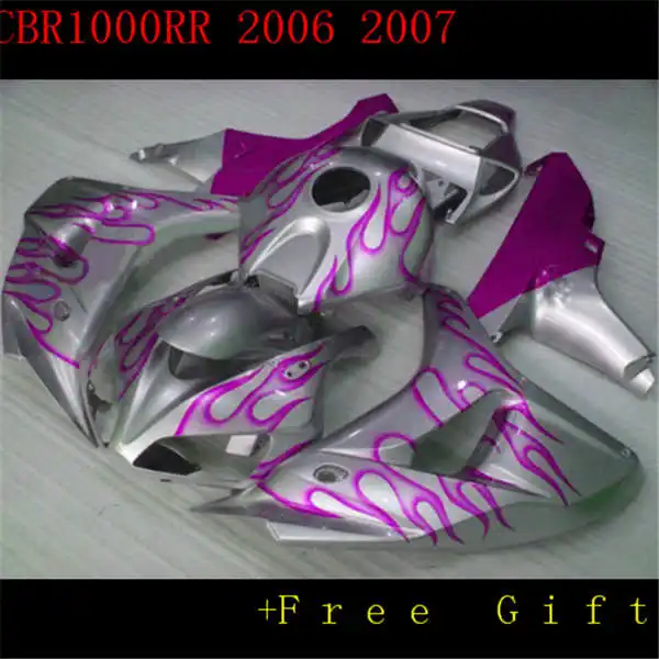 

H-hot in silver purple molding plastic fairing kit for fairings CBR1000RR 2006 2007 aftermarket set CBR 1000 RR 06 07