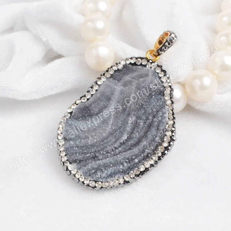 Подвеска из кварца BOROSA 5 шт./лот|druzy quartz pendant|quartz pendantdruzy |