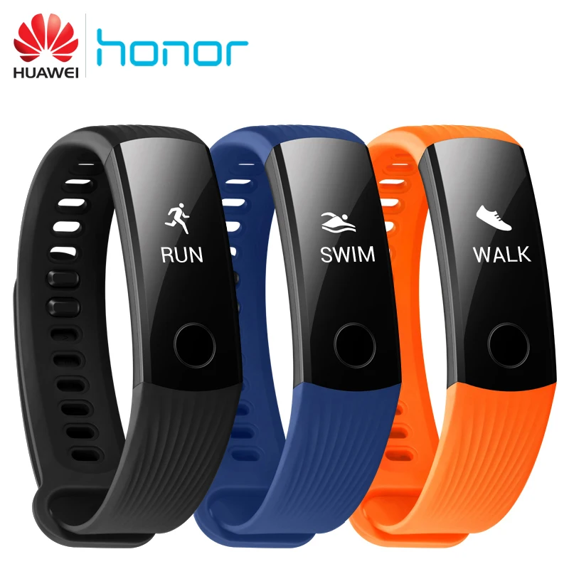 Оригинальный умный Браслет huawei Honor Band 3 браслет для плавания 5 АТМ 0 91 дюймов OLED