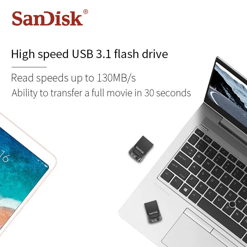 Высокоскоростной USB флеш-накопитель SanDisk 64 ГБ CZ430 16 мини 3 1 до 130 Мб/с флешка 32 128 |