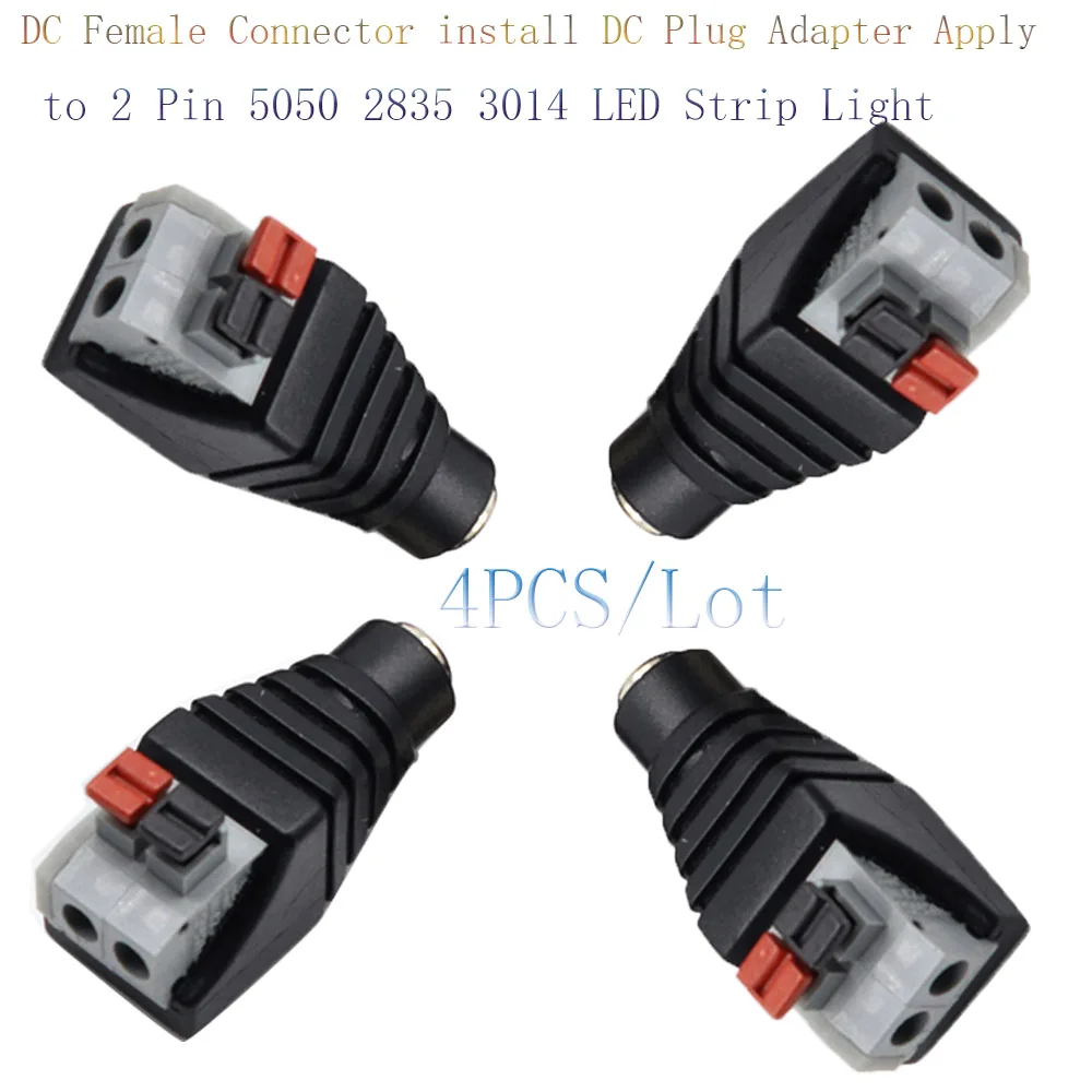 DC Connector Светодиодная лента 5 м/лот, водонепроницаемая светодиодная лента 12 В, светильник 5050 RGB RGBW RGBWW, синяя, красная, зеленая Диодная лента, светодиодный светильник, украшение дома, праздника - Испускаемый цвет: DC Connector