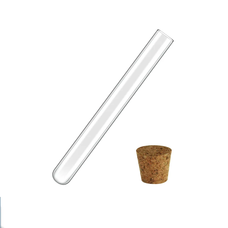 

50 Pcs Lab 15*150mm Boro 3.3 Glass Test Tube With Cork