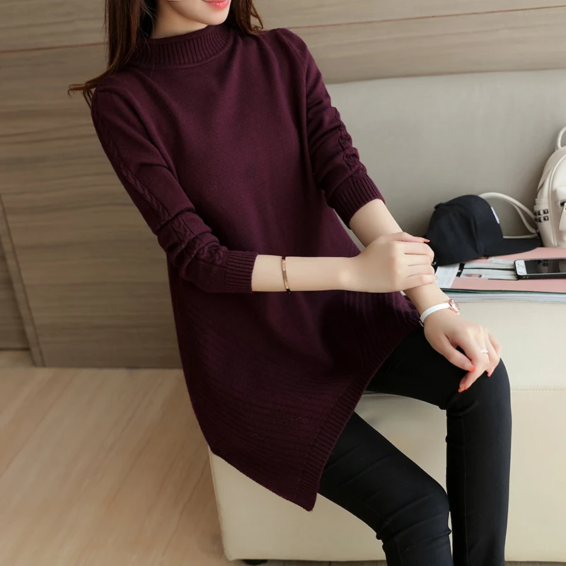 Ruffle Knitted Sweater Women Peplum Tops Autumn 2019 Fashion Slim Pullover Long Sleeve turtleneck Casual Sweaters And Pullovers | Женская