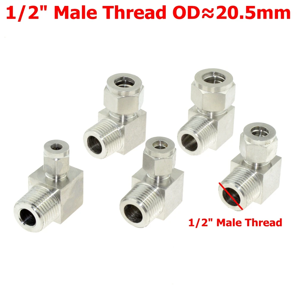 Нержавеющая сталь 304 резьба 1/4 &quot1/2&quot PT NPT наружная 8 мм 10 12 двойной наконечник