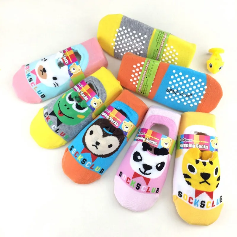 Детские носки 4 пары в 2016 году весенне летние хлопковые нескользящие для