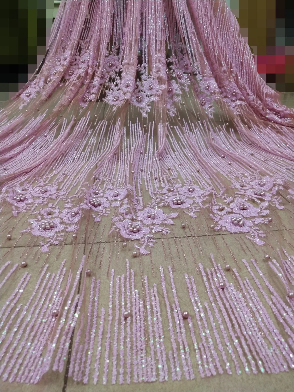 Красивая блестящая африканская французская сетка тюль кружевная ткань с бисером