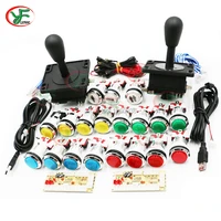 usb encoder to pc raspberry pi happ style joystick 5v chrome plated illuminated led push button arcade game diy kits