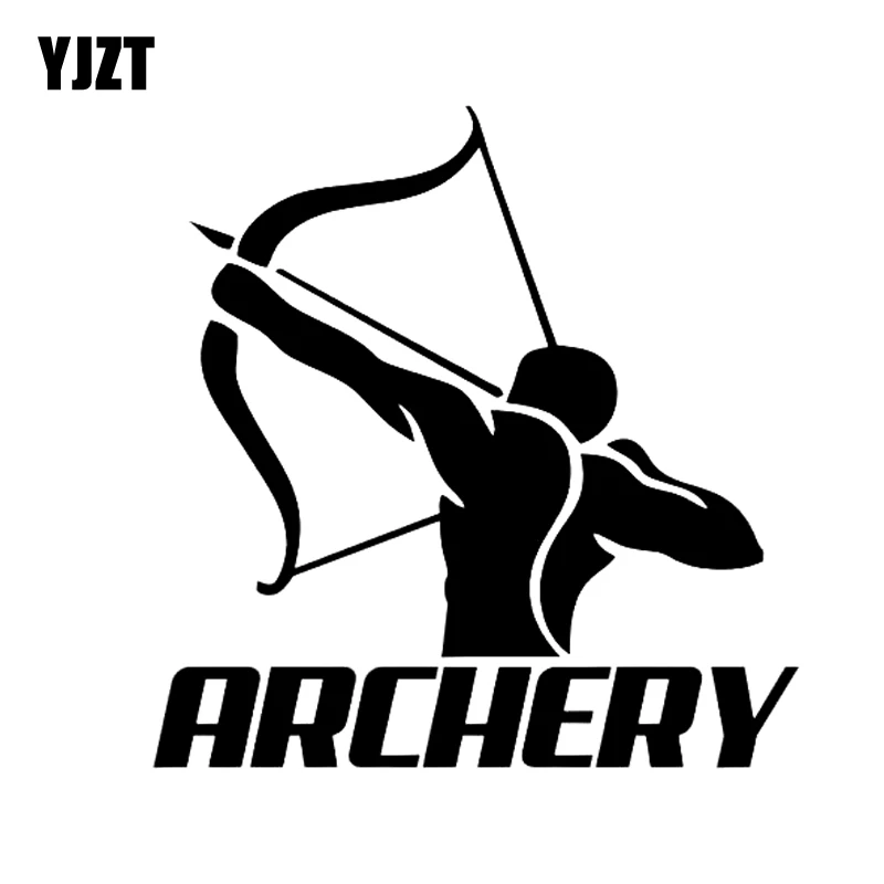YJZT 14 6 см * 9 ARCHER Arrow индивидуальная автомобильная наклейка виниловая черная