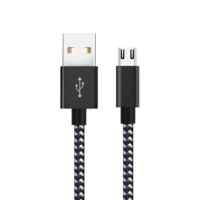 Black GUSGU, Micro USB кабель для мобильного телефона, Usb 2,0, кабель для быстрой зарядки и передачи данных, длинный, 2 м, 1 м, 0,25 для samsung, huawei, xiaomi - Цвет: Black