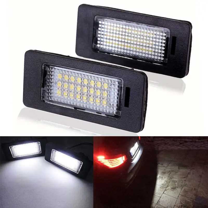 

2 Pcs/Set Car Trunk LED License Plate Lights 24 Leds Lamp For BMW E39 E60 E82 E90 E92 E93 M3 E39 E60 E70 X5 E60 E61 M5 E88