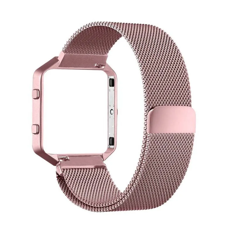 Ремешок Миланская петля + чехол для Fitbit Blaze защитная рамка ремешок из нержавеющей