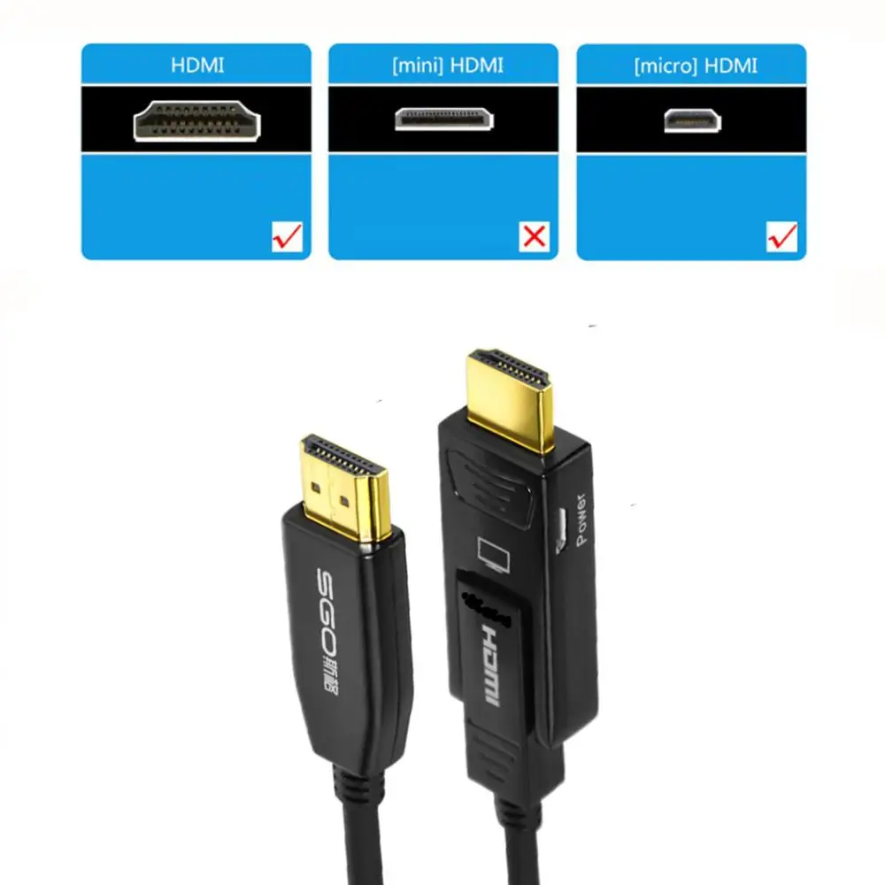 Волоконно оптический кабель Hdmi 2 0 4K @ 60Hz 4:4:4 ультра высокой Скорость 18 Гбит