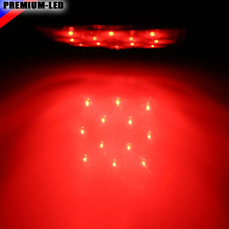 (1) красный объектив 12 LED супер яркий тормозной Свет Трейлер сцепная крышка
