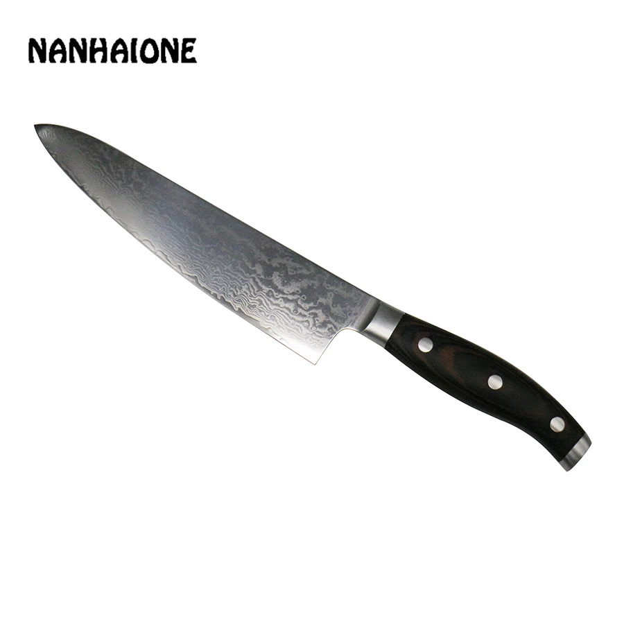 NANHAIONE Кухонные Ножи Дамасская сталь 8 дюймов утилита для очистки овощей японский