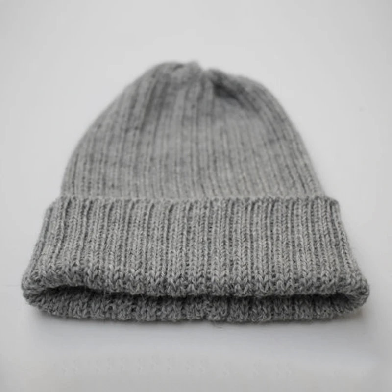 Женское мужское зимнее связанное из шерсти шапка унисекс бини полосатый Gorro