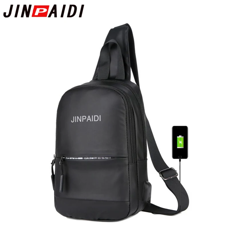 Jin Paidi 2019 новая зарядка через usb умная сумка плечо мужская нагрудная