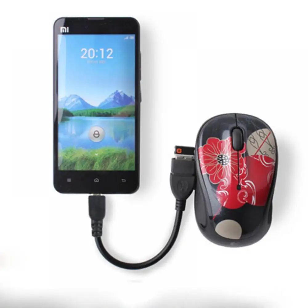 Переходник Micro USB 2 0 A мама B папа кабель адаптера OTG черный короткий Mini для Samsung HTC